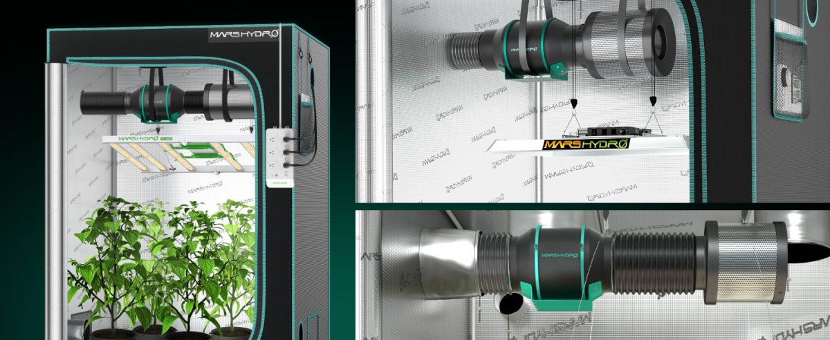 Mars Hydro Inline Karbonfilter 100mm | Luktkontroll med Aktivt Kull - Nordstrøm Botaniske