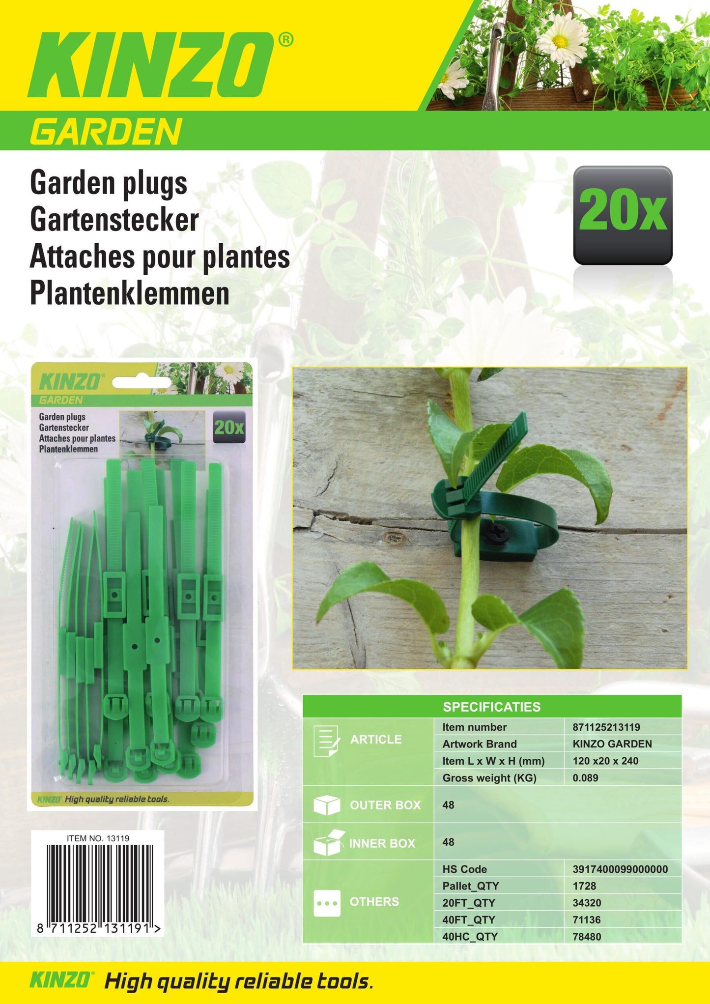 Planteklips 20stk | Justerbare | Til Oppbinding - Nordstrøm Botaniske