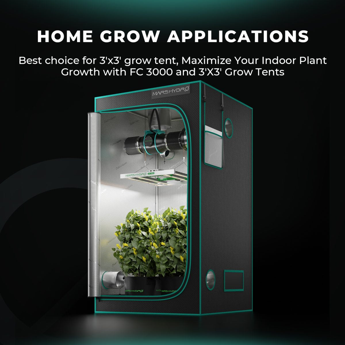 Samsung Mars Hydro Vekstlys 300W EVO | Plantelys for Dyrketelt og Dyrkerom - Nordstrøm Botaniske
