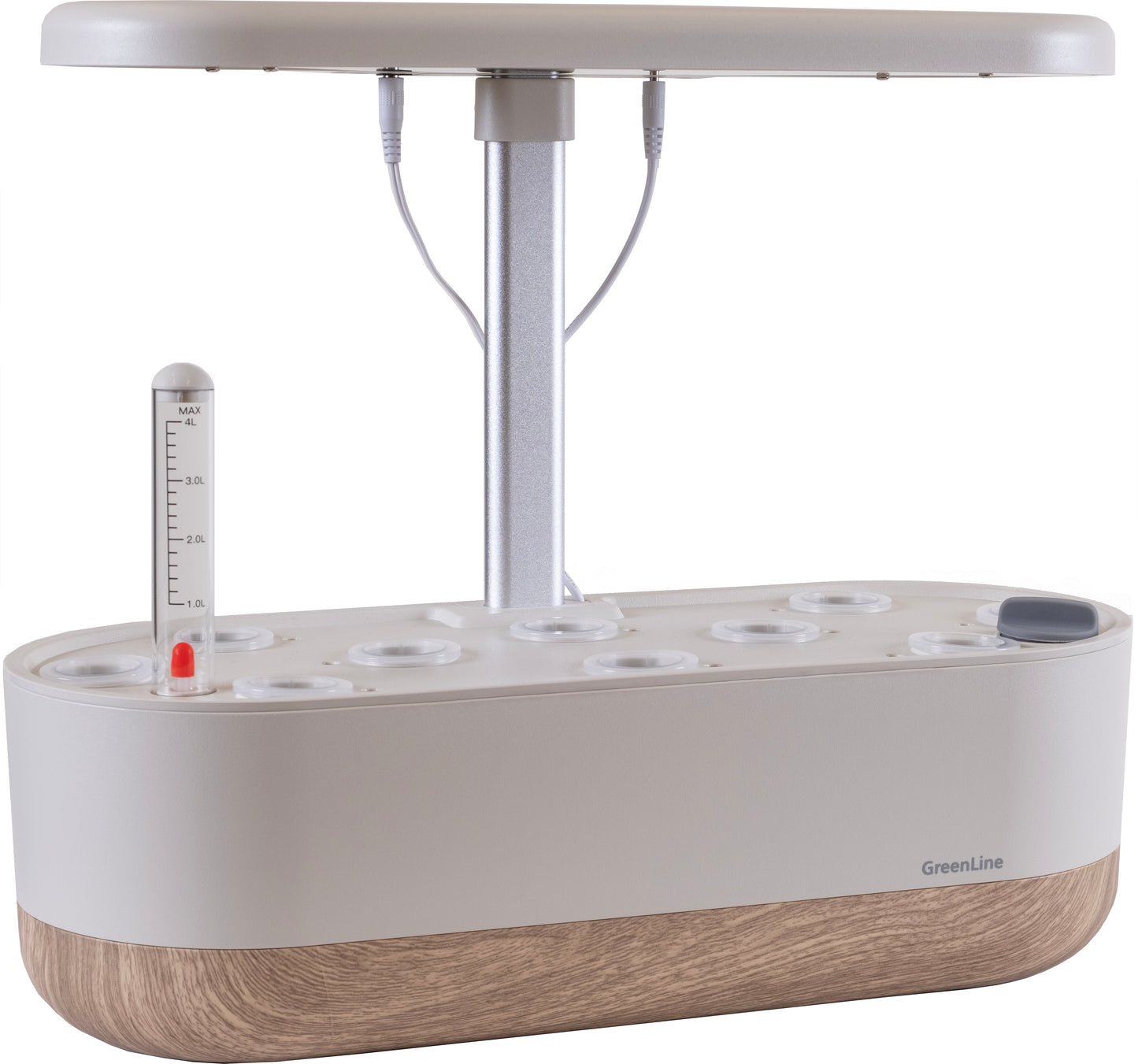 Hydroponisk Dyrkesystem | 10 Plugger | LED | 4,5L Vanntank