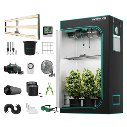 Mars Hydro Dyrkesett | 120x60 Dyrketelt | Samsung 320W Plantelys | Vifte - Nordstrøm Botaniske