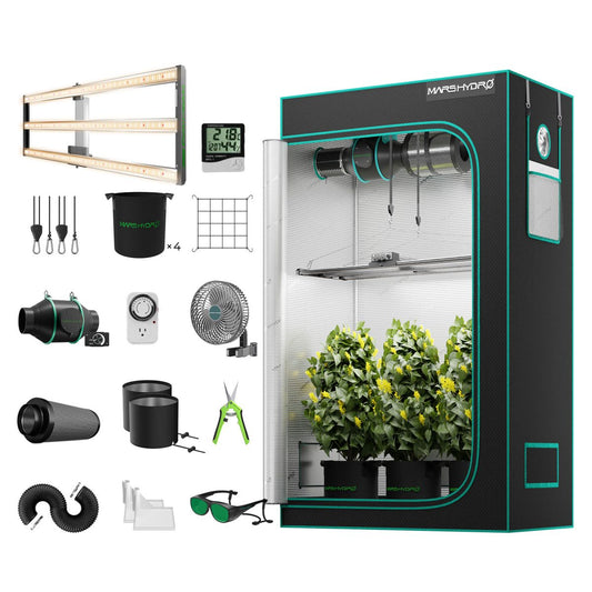 Mars Hydro Dyrkesett | 120x60 Dyrketelt | Samsung 320W Plantelys | Vifte - Nordstrøm Botaniske