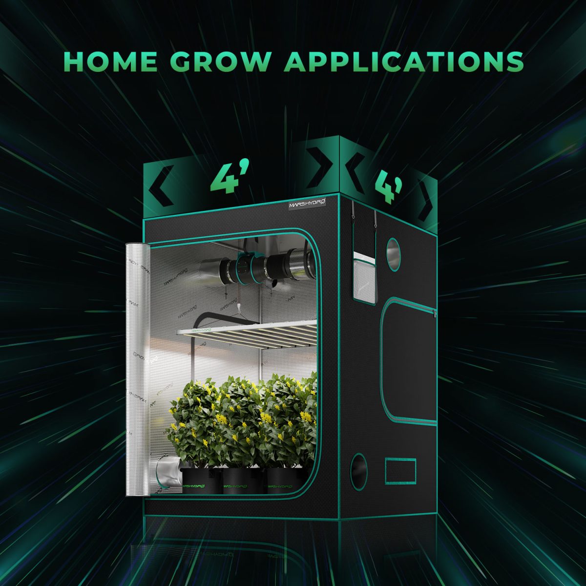 Mars Hydro Vekstlys 1000W | Plantelys for Dyrketelt og Dyrkerom - Nordstrøm Botaniske