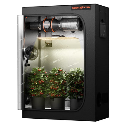 Dyrkesett Komplett | Samsung EVO 200W | 120x60 Telt | Spider Farmer® - Nordstrøm Botaniske