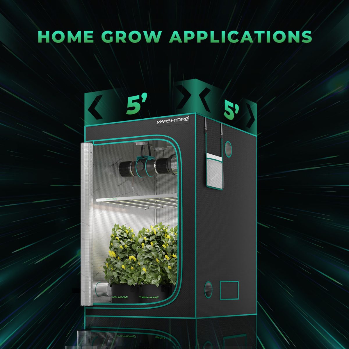 Mars Hydro Vekstlys 730W | Plantelys for Dyrketelt og Dyrkerom - Nordstrøm Botaniske
