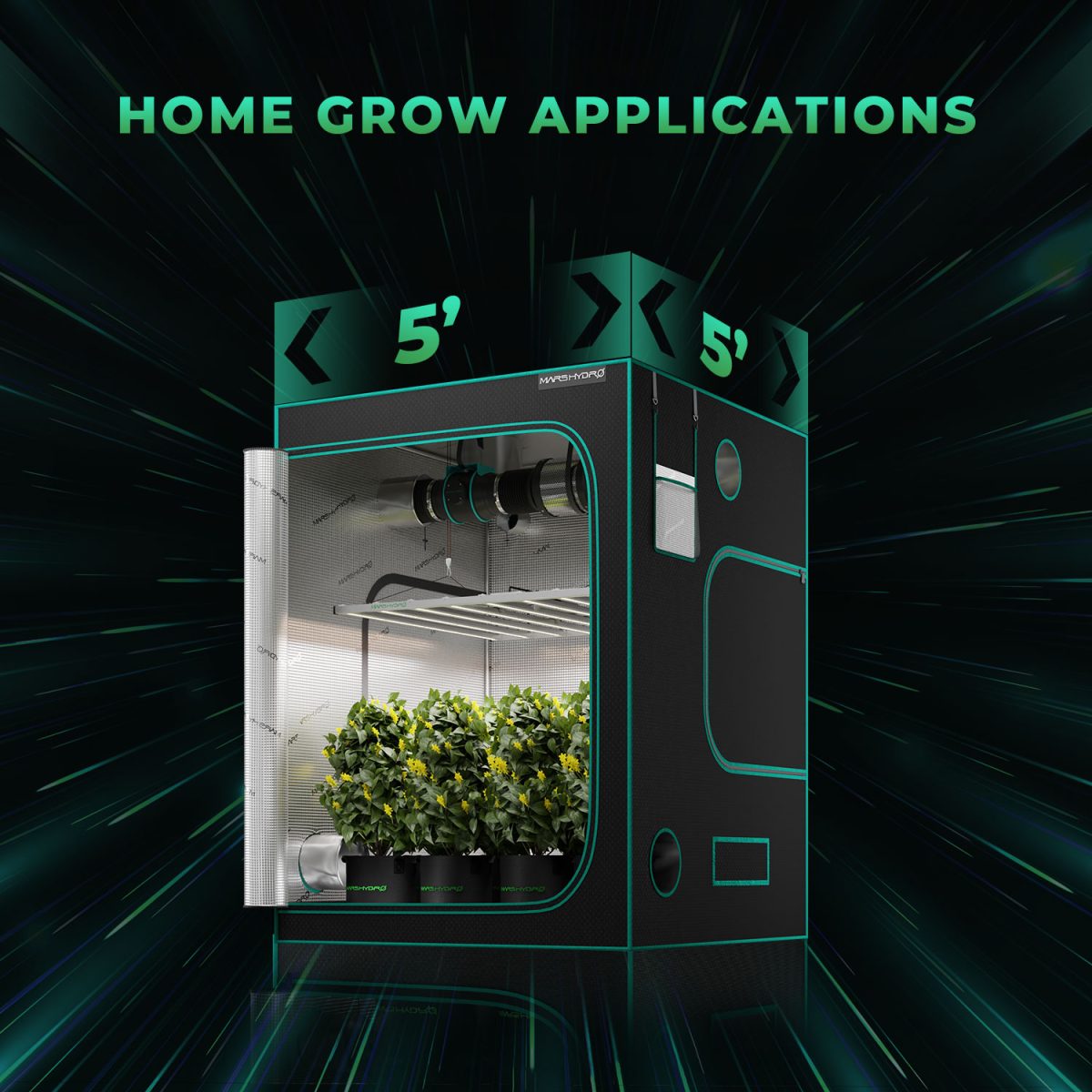 Mars Hydro Vekstlys 800W | Plantelys for Dyrketelt og Dyrkerom - Nordstrøm Botaniske
