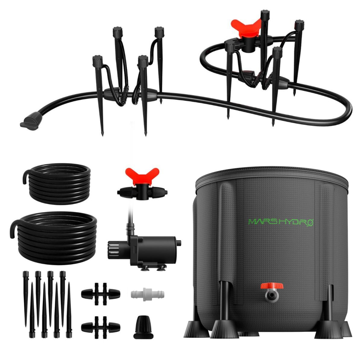 Dryppvanningssett | 50 L Bøtte | Pumpe 24W - Nordstrøm Botaniske