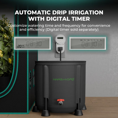 Dryppvanningssett | 50 L Bøtte | Pumpe 24W - Nordstrøm Botaniske