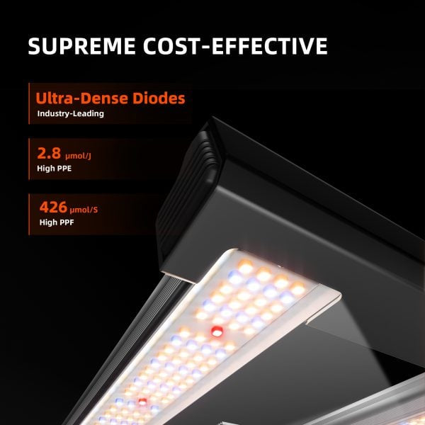 Spider Farmer G1500 Plantelys 150W grow light with kan dimmes, featuring a spider farmer design for optimal plant growth.