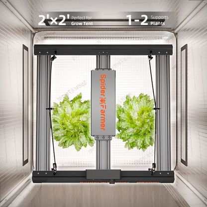 Spider Farmer G1500 150W Plantelys vekstlys with kan dimmes, designed for optimal plant growth and energy efficiency.