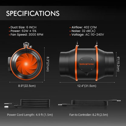 Dyrkesett Komplett | 480W LED G5000 | 120x120 Telt | Spider Farmer®