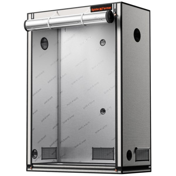 Spider Farmer dyrketelt, 140x70x200 cm, lightweight and durable hydroponic grow tent with reflective interior for indoor gardening.