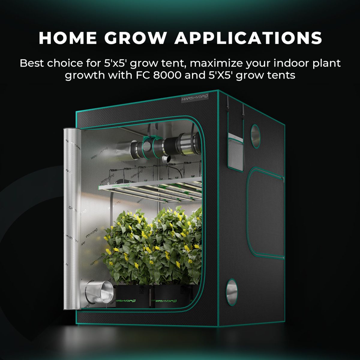 Samsung Mars Hydro Vekstlys 800W EVO | Plantelys for Dyrketelt og Dyrkerom - Nordstrøm Botaniske