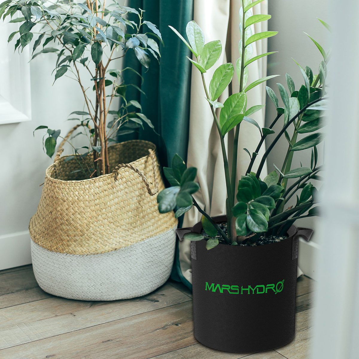 Mars Hydro 19 L Dyrkepotte 5 stk | Solid Stoff | Forsterkede Håndtak - Nordstrøm Botaniske