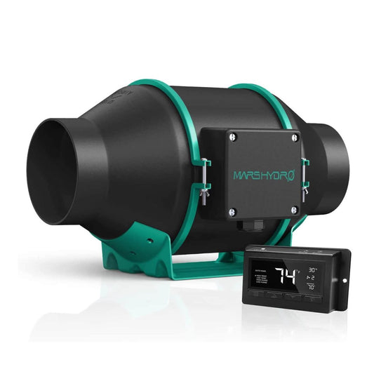 Inline Kanalvifte 100mm | Digital Termostatkontroll | Mars Hydro - Nordstrøm Botaniske