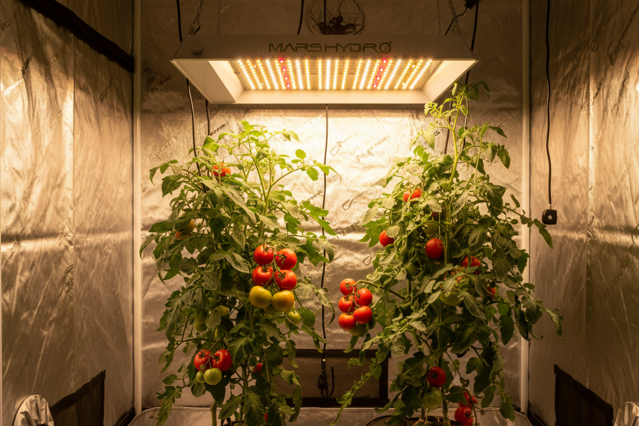 Mars Hydro 100W grow light for plant grow rooms and tents, featuring energy-efficient LED technology for healthy plant growth.