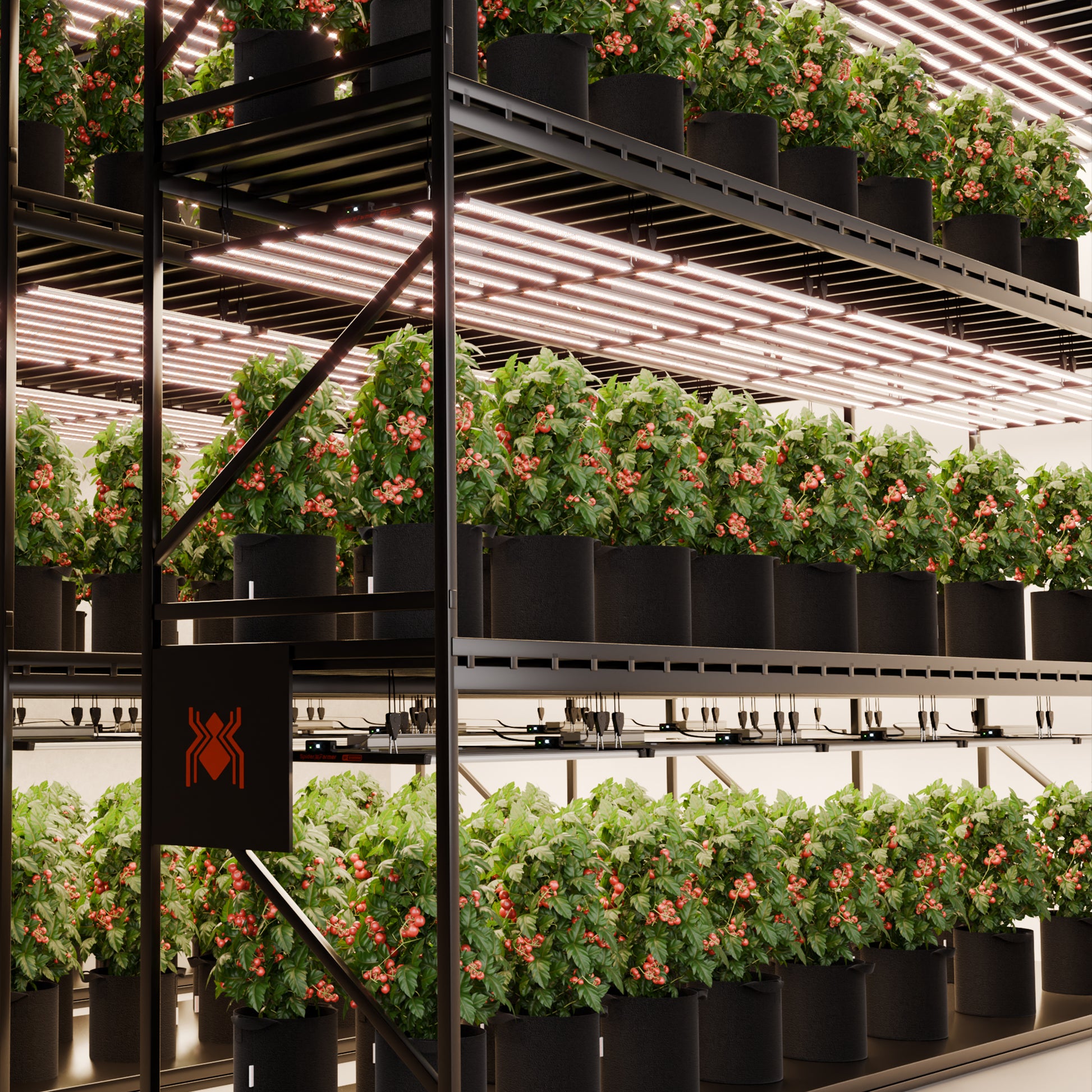 Spider Farmer Plantelys 1000W LED grow light with WiFi, Bluetooth, and app control, featuring a spider farmer branding and full spectrum LEDs.