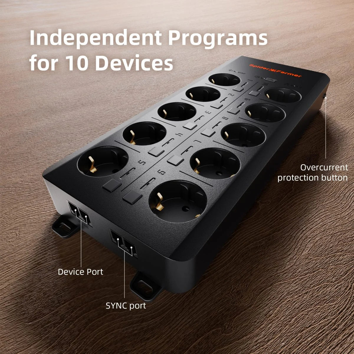 AC10 Power Strip-sett | Smart-Kontroll med App | For Dyrkerom og Telt - Nordstrøm Botaniske