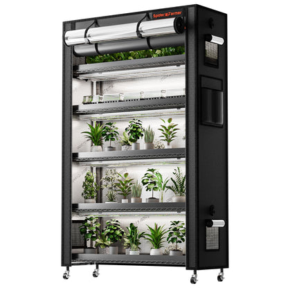 Plantehylle med 220W LED | 6 Hyller | Telt | Spider Farmer - Nordstrøm Botaniske