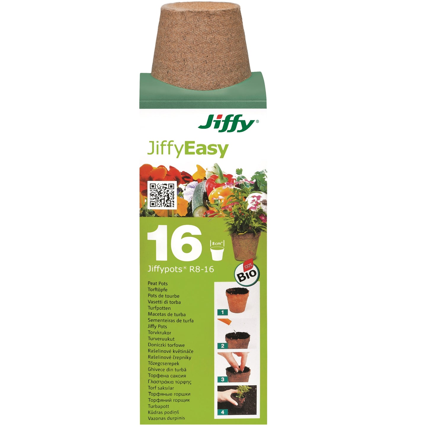 Jiffy Torvpotter | til Økologisk Hagebruk | Ø8cm - Nordstrøm Botaniske