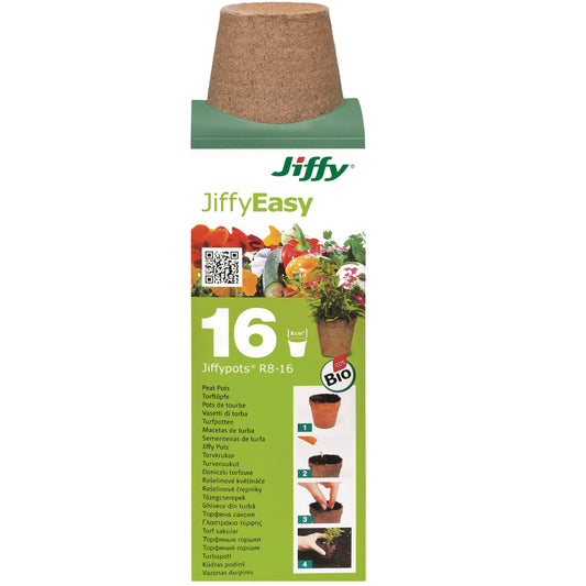 Jiffy Torvpotter | til Økologisk Hagebruk | Ø8cm - Nordstrøm Botaniske